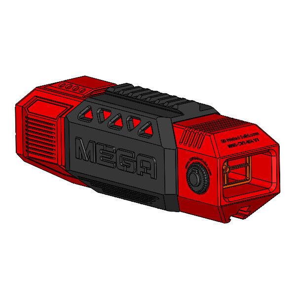 3D Printed Close Range Mega Scope For Nerf Dart Gun Blaster Red w/black