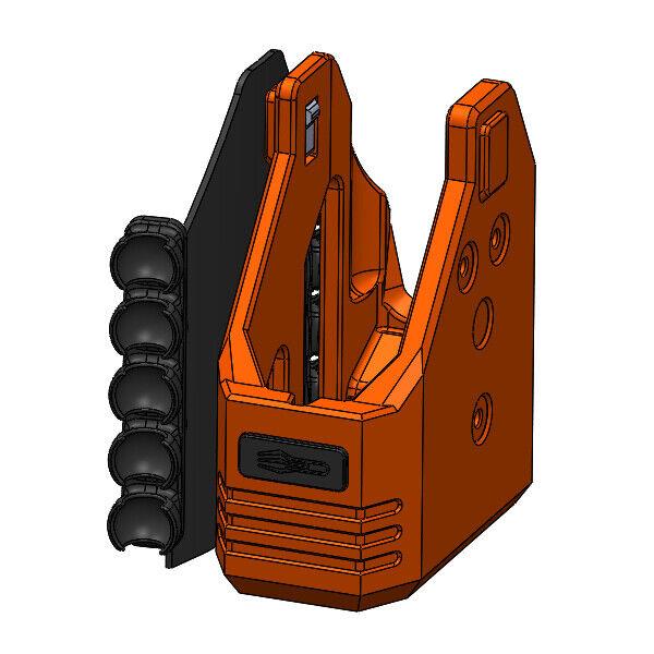 3D Printed Fast Draw Drop Leg Holster For Nerf Heracles Dart Gun Blaster Left Holster w/RMB - Orange/black