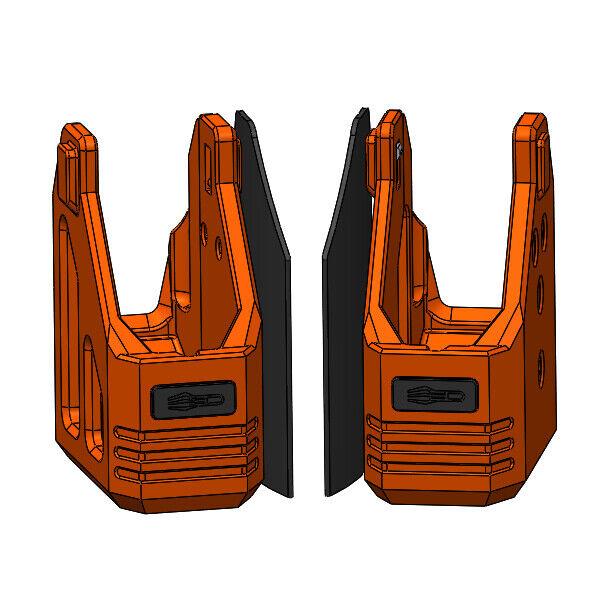 3D Printed Fast Draw Drop Leg Holster For Nerf Heracles Dart Gun Blaster Set of Holsters - Orange/black