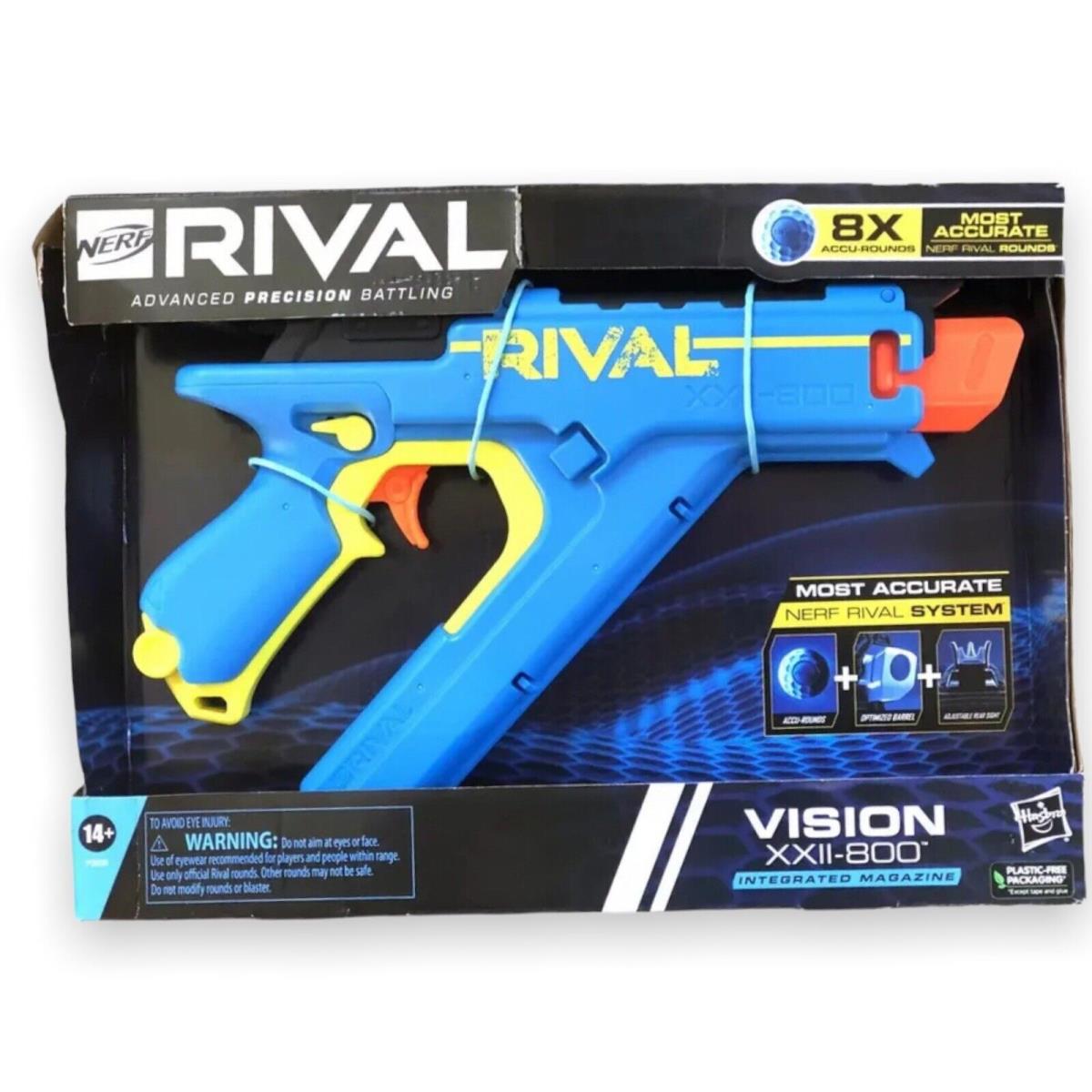 Nerf Rival Vision XXII-800 Blaster 8x Rival Accu-rounds 2022 Box Damage