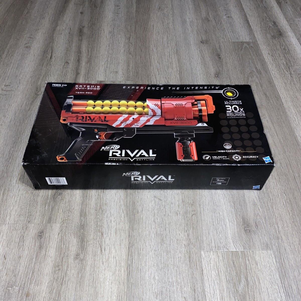 Nerf Gun Artemis XVII-3000 Red Rival with 30 Foam Ammo Balls DS