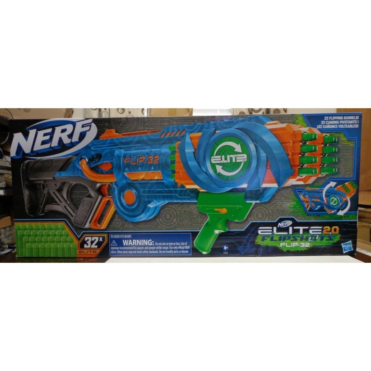 Nerf Elite 2.0 Flipshots Flip-32 Blaster with 32 Dart Barrels That Flip to