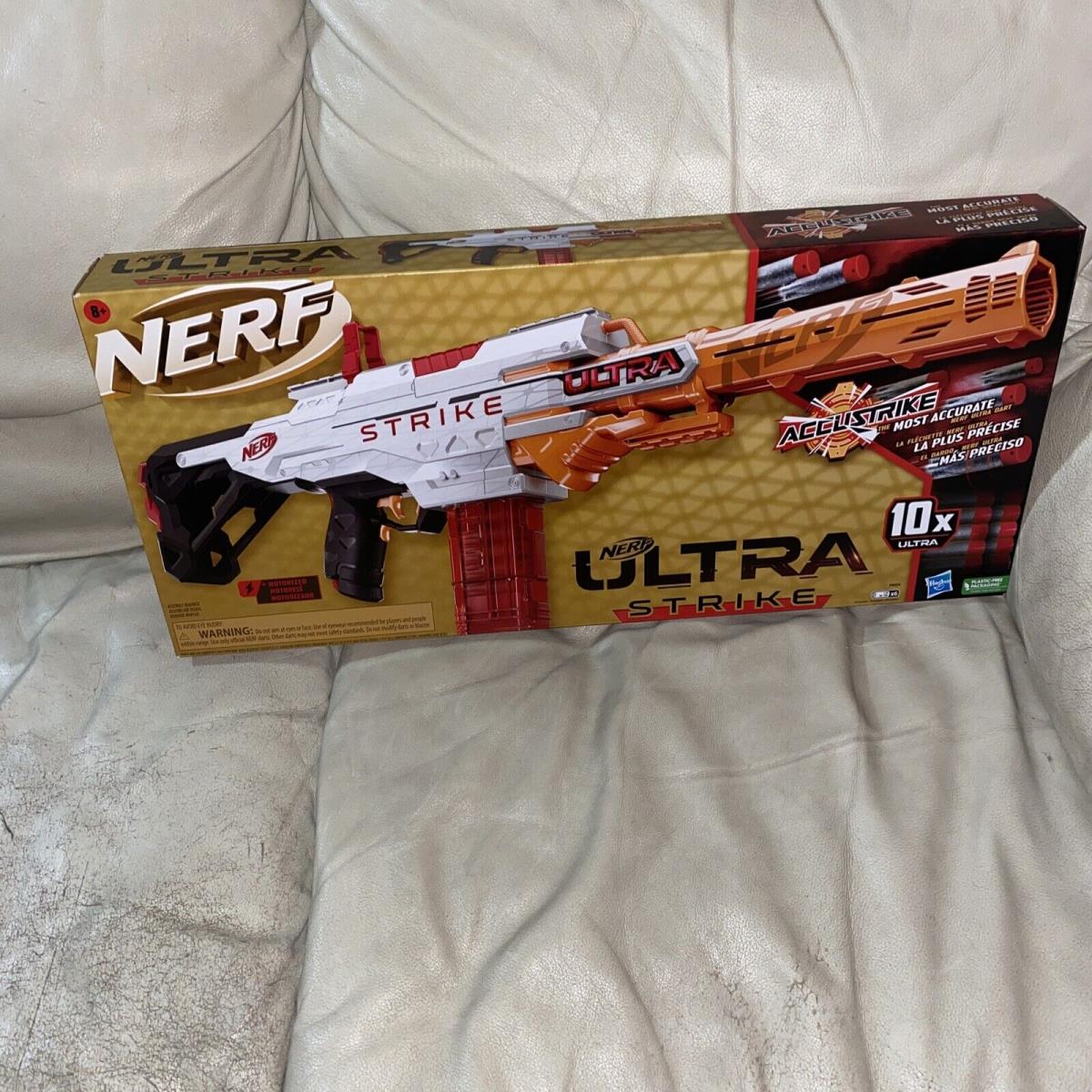 Nerf Ultra Strike Toy Gun with Motorized Blaster - Box