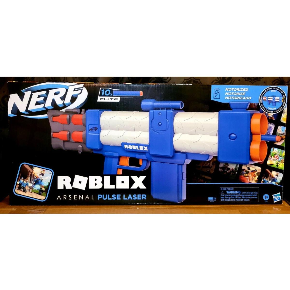 Set Of 2 Nerf Roblox Arsenal Pulse Motorized Dart Blaster + 10 Darts + Game Code