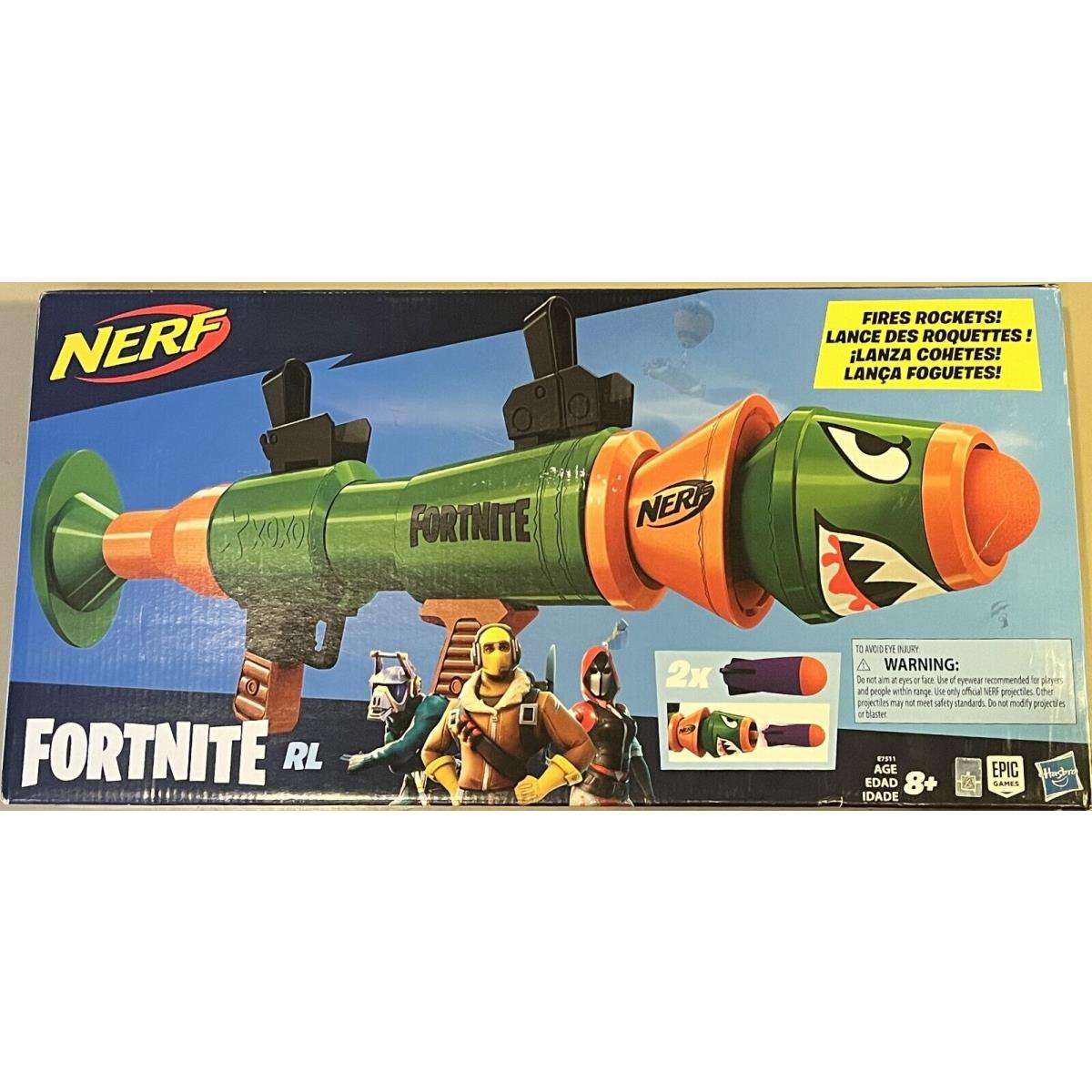 Nerf Fortnite RL Rocket Launcher Foam Rockets Blaster Gun Hasbro 2019