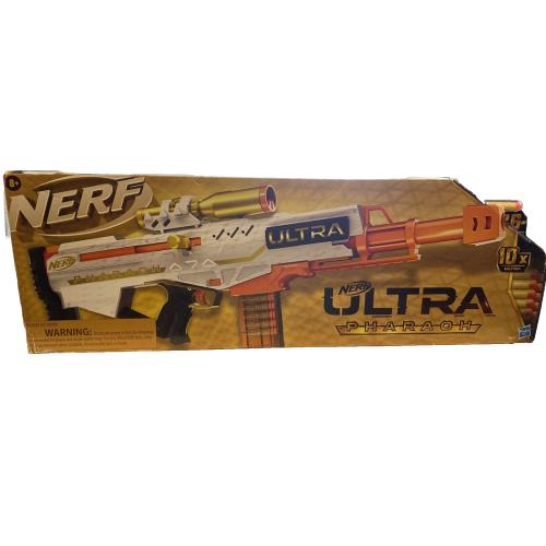 Nerf Ultra Pharaoh Premium Golden Blaster 10-Dart Clip 10-Ultra Darts