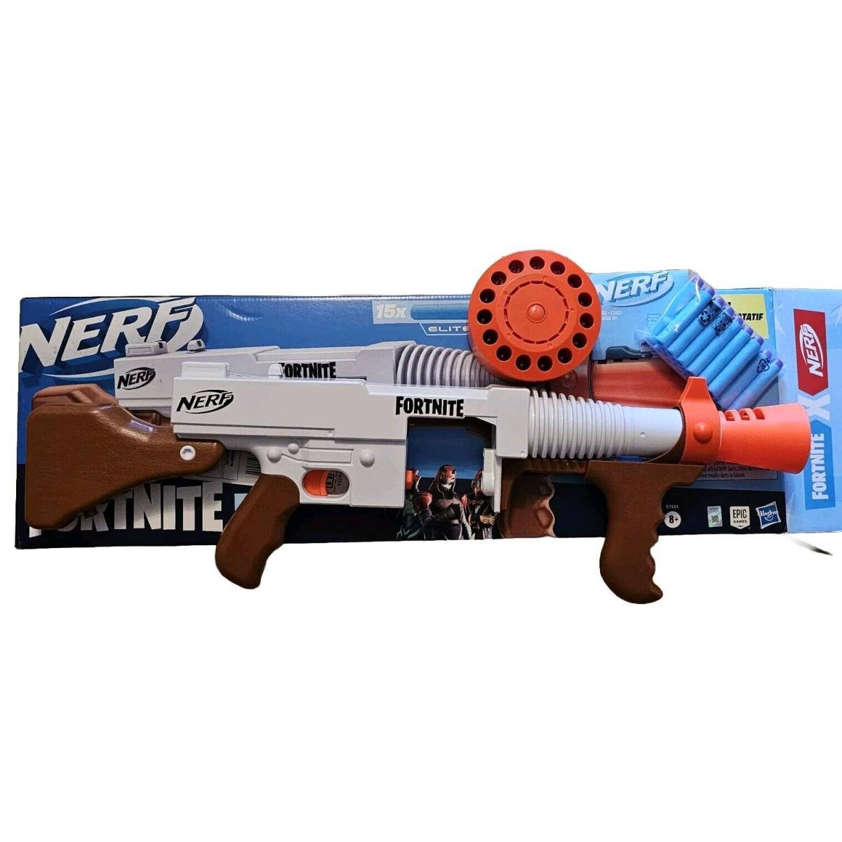 Nerf Fortnite DG Dart Blaster Toy Gun with 15 Darts White E7521