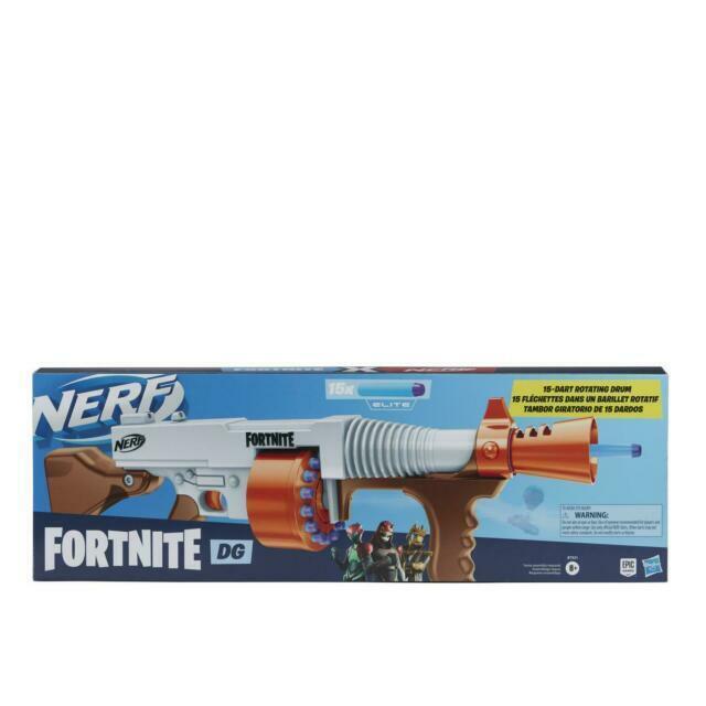 Nerf Fortnite DG Dart Blaster Toy with 15 Darts - White E7521