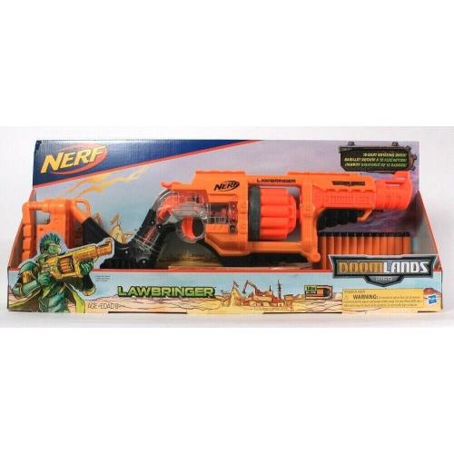 1 Count Hasbro Nerf Doomlands 2169 Lawbringer 12 Dart Rotating Drum Age 8 Up