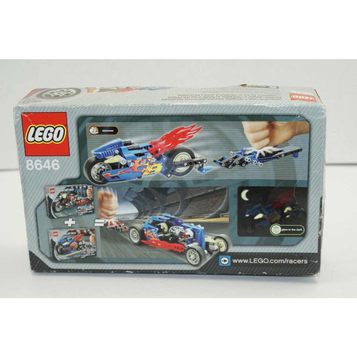 Lego Racers 8646 Speed Slammer Bike 2005 Box Vintage Set