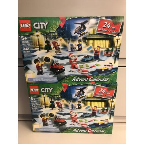 2 Lego City Advent Calendars 60268 Comes with 6 Mini Figures Per Set. Fun Set