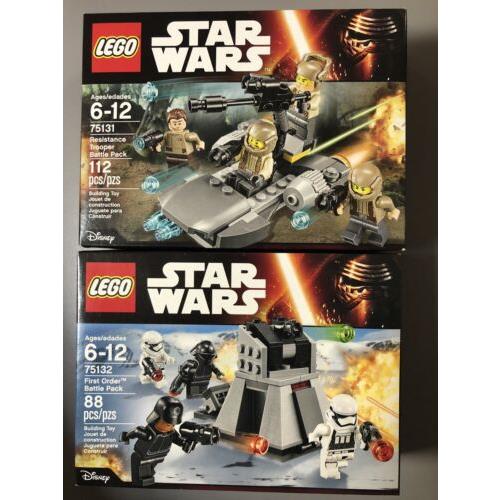 2 Lego Star Wars Sets Resistance Trooper 75131 First Order 75132