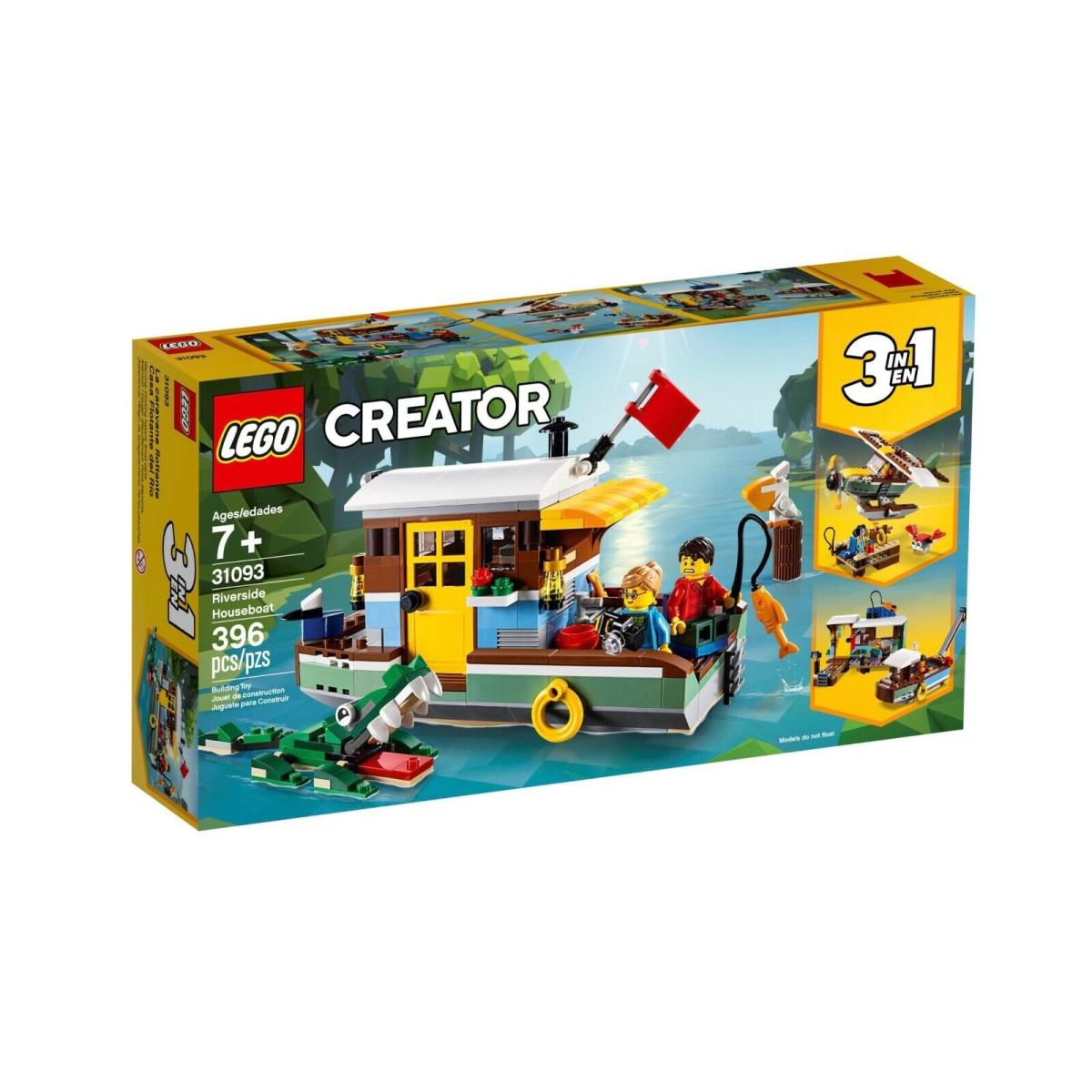 Lego Creator Riverside Houseboat Building Set 31093 396 Pieces