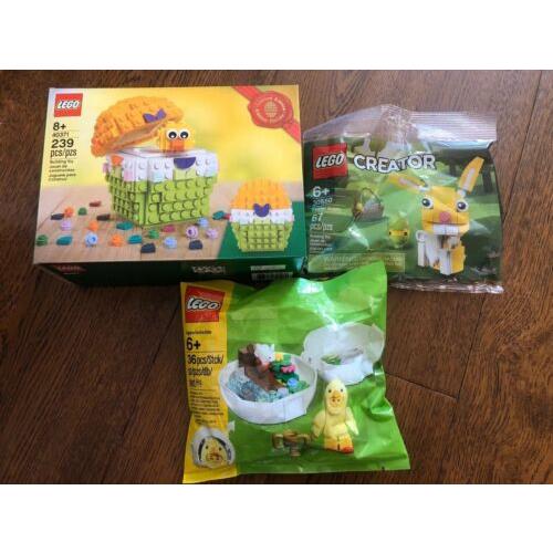 Lego Easter Egg 40371 + Easter Bunny 30550 + Chicken Skater 853958