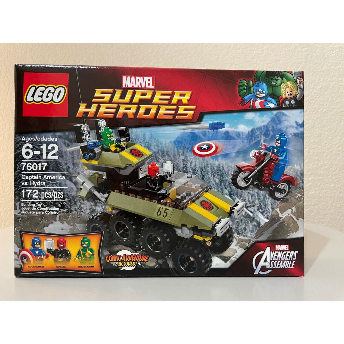 Lego 76017 Super Heroes Marvel Avengers Capt America vs Hydra Set Retired