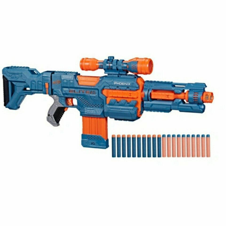 Hasbro Nerf Elite 2.0 Phoenix CS-10 w/ 20-Darts Clip Barrel Scope