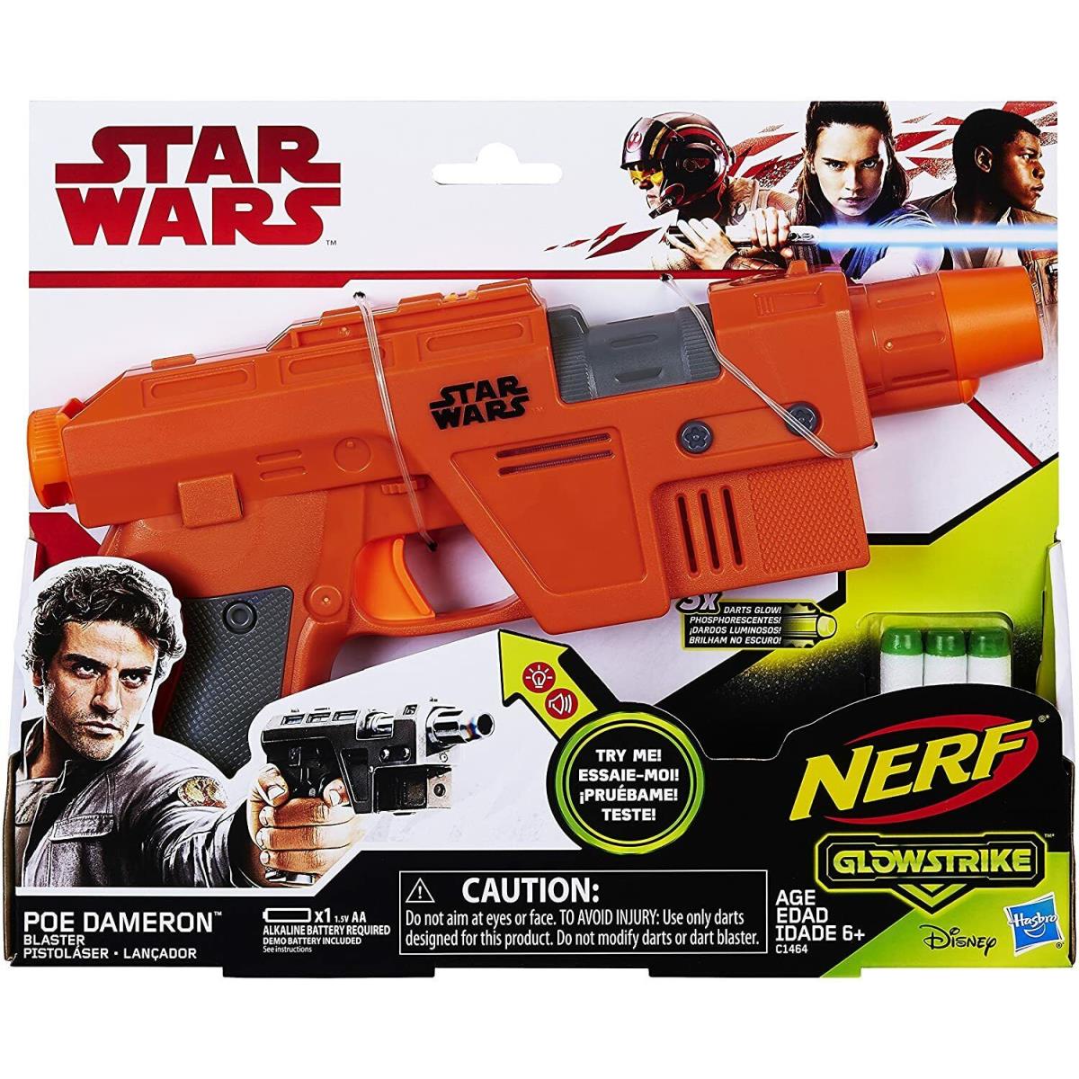 Star Wars Nerf Glowstrike Poe Dameron Blaster Hasbro