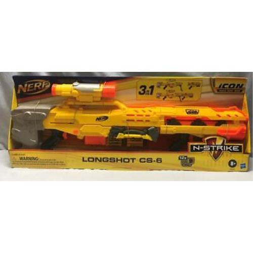 Hasbro Nerf 3-in-1 N-strike Icon Series Longshot CS-6 Soft Dart Gun