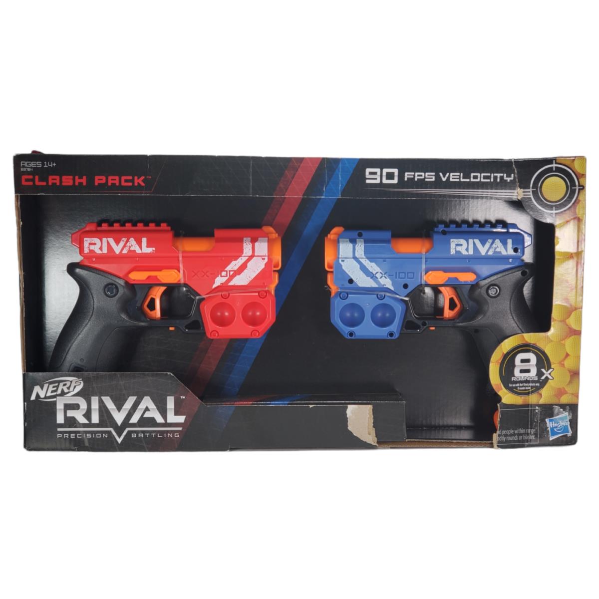 Nerf Rival Clash Pack Precision Battling 2 Blasters 8 Rounds Knockout XX-100