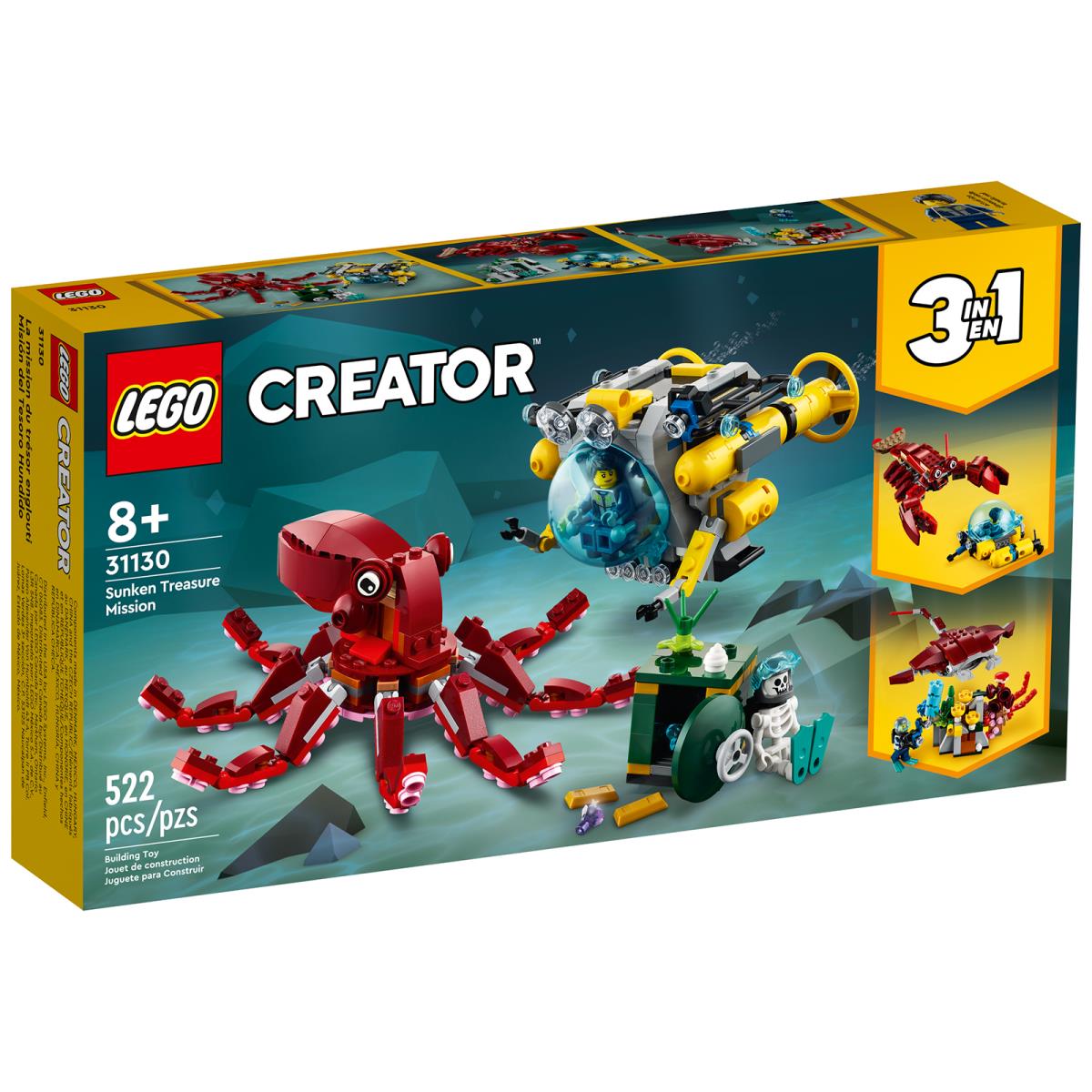 Lego Creator Sunken Treasure Mission Building Set 31130