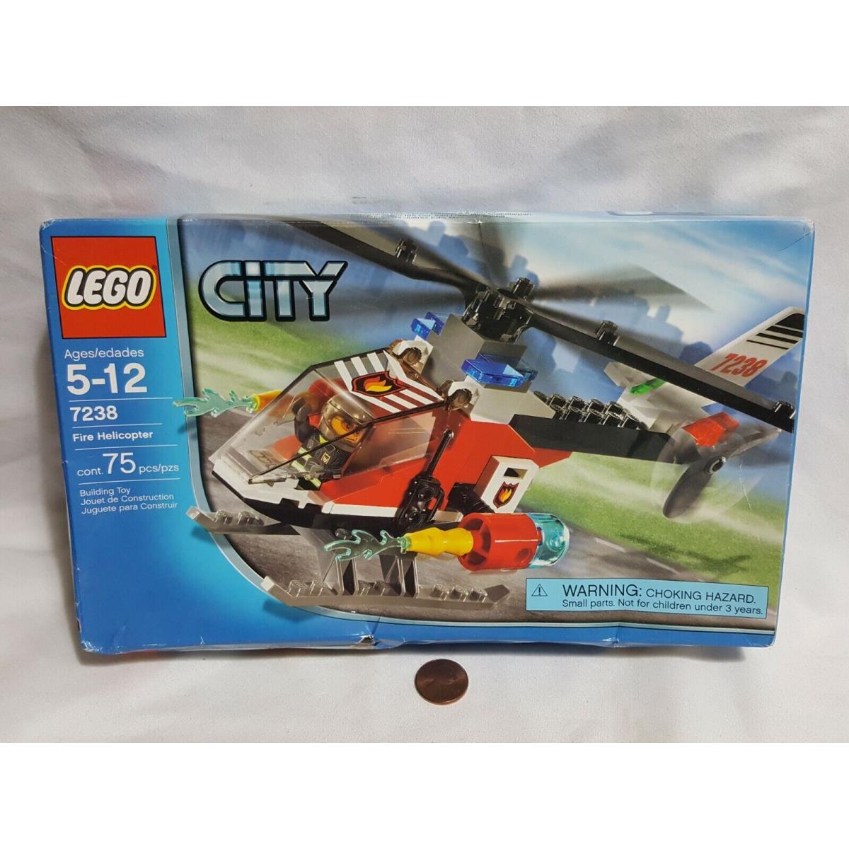 w/ Wear Lego City Set 7238 Fire Helicopter Hellicopter Legos Toys