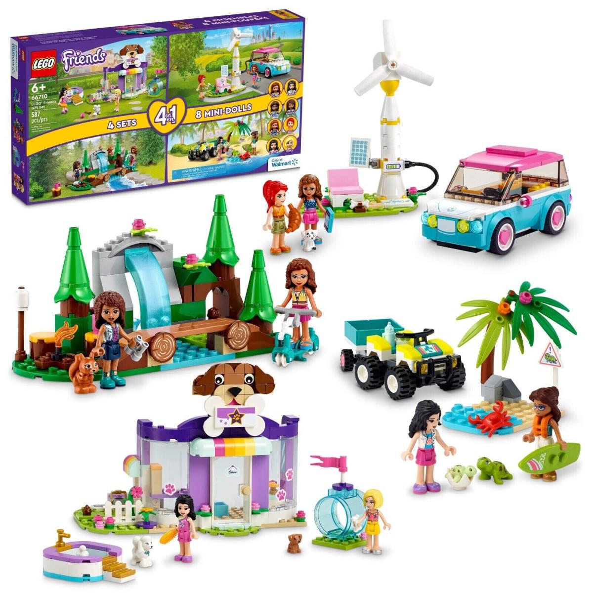 Lego Friends 66710 4-in-1 Doggy Daycare Waterfall Turtle Protection Electric Car