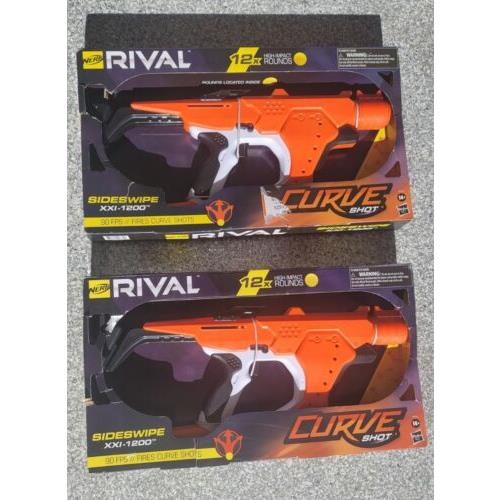 Nerf Rival Curve Shot-sideswipe XXI-1200 Blaster-fire Rounds Curve x2