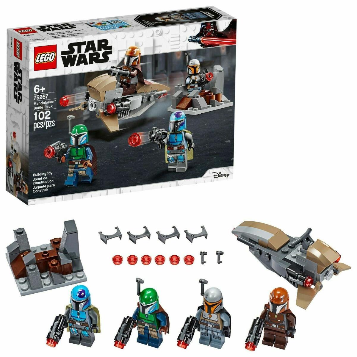Lego Star Wars The Mandalorian Battle Pack 75267 4 Warrior Minifigs Speeder