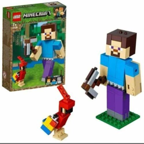 Lego Minecraft Steve Bigfig with Parrot 21148
