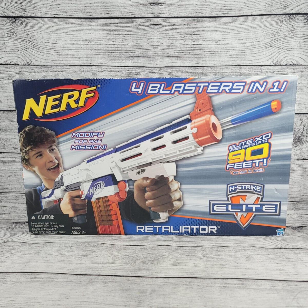Nerf Gun - Retaliator Elite N-strike - Blaster Barrel Stock Grip Clip Darts