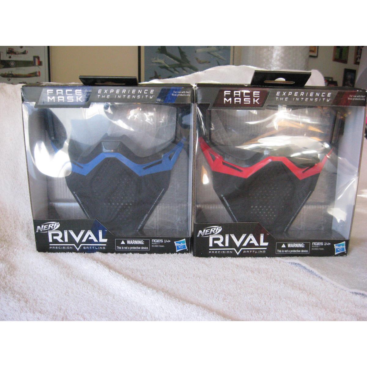 Nerf Rival Set of 2 Team Red Team Blue Face Masks By Hasbro