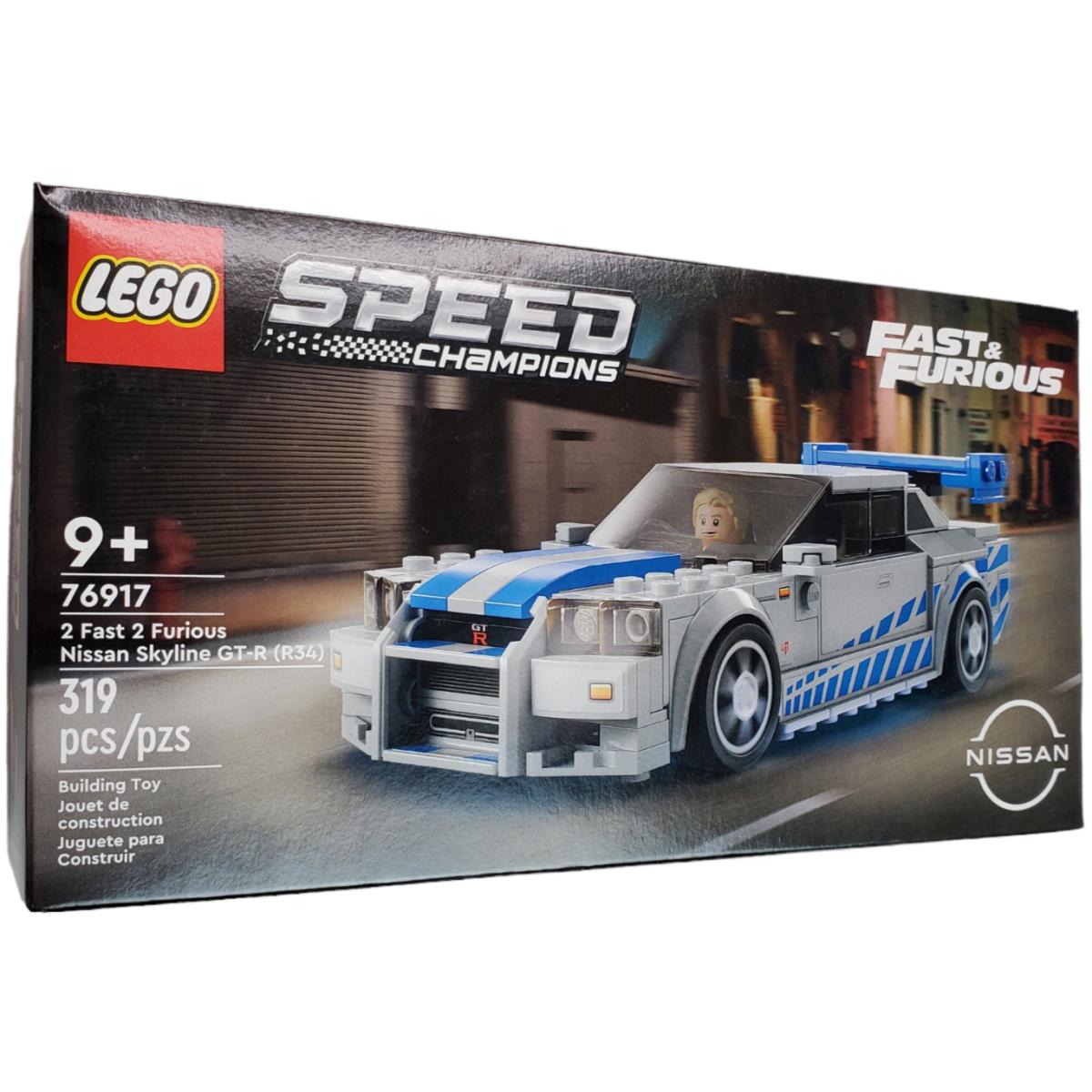Lego 76917 Speed Champions 2 Fast 2 Furious Nissan Skyline Gt-r R34 319 Pcs