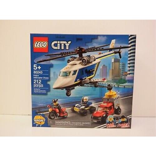 Lego City - Model 60243 - Police Helicopter Chase- 212 Piece Set - Age 5 -12 Y