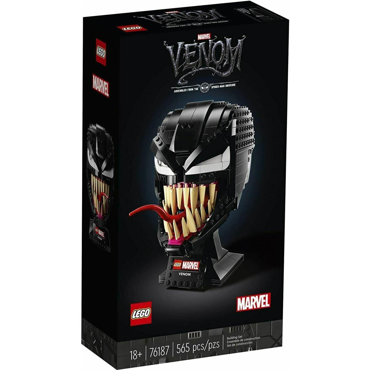 Lego Venom Helmet 76187 Marvel Head Stand 565 Pcs Collector Display Set