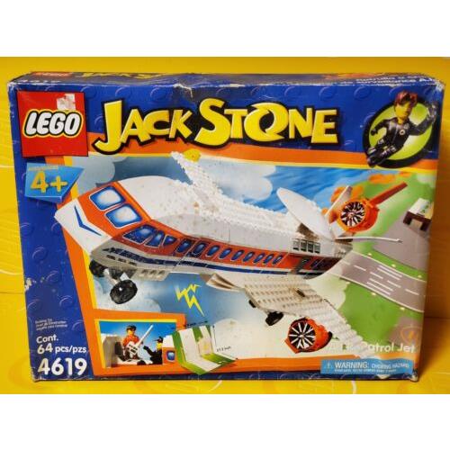 2002 Lego Jack Stone A.i.r. Patrol Jet Set 4619 w/ 64pcs. -box Dented