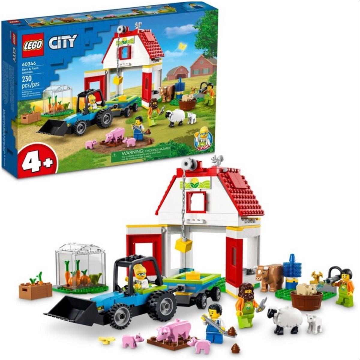 Lego City Barn Farm Animals 60346 Building Set Tractor Greenhouse and More