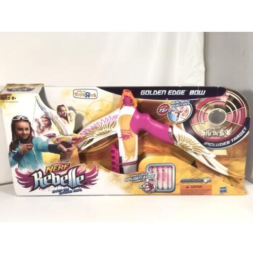 Nerf Rebelle Golden Edge Bow Dart Pink Gold Gun with Darts Toys R Us Exclusive