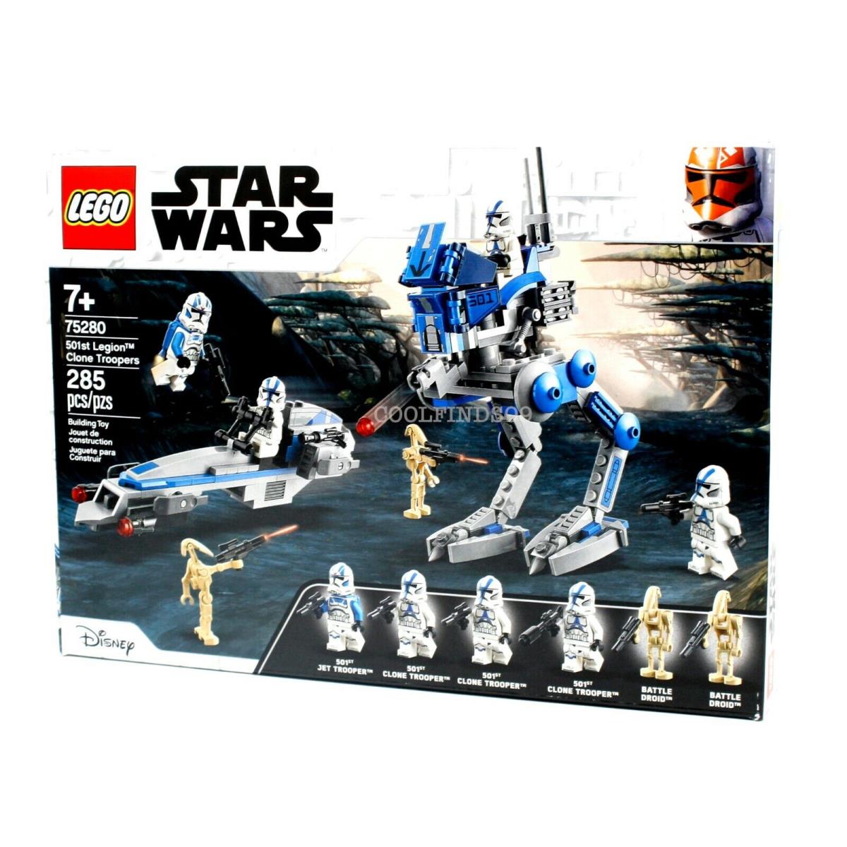 Lego Star Wars 75280 501st Legion Clone Troopers At-rt Walker Barc Speeder Droid