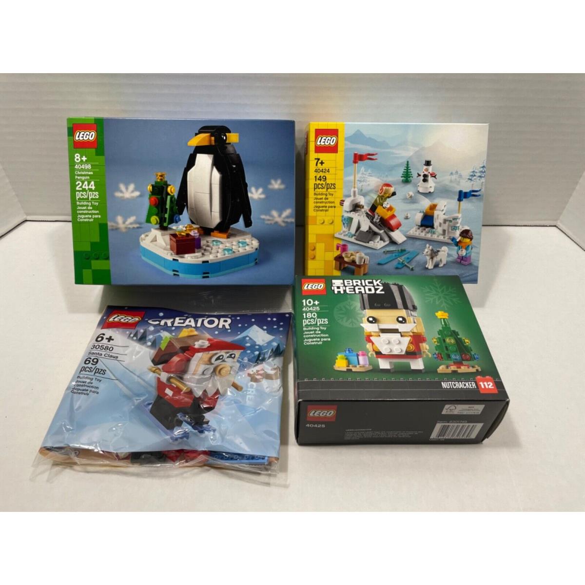 Lego Christmas Lot- Penguin Santa Etc. 40498 40425 40424 30580 - All