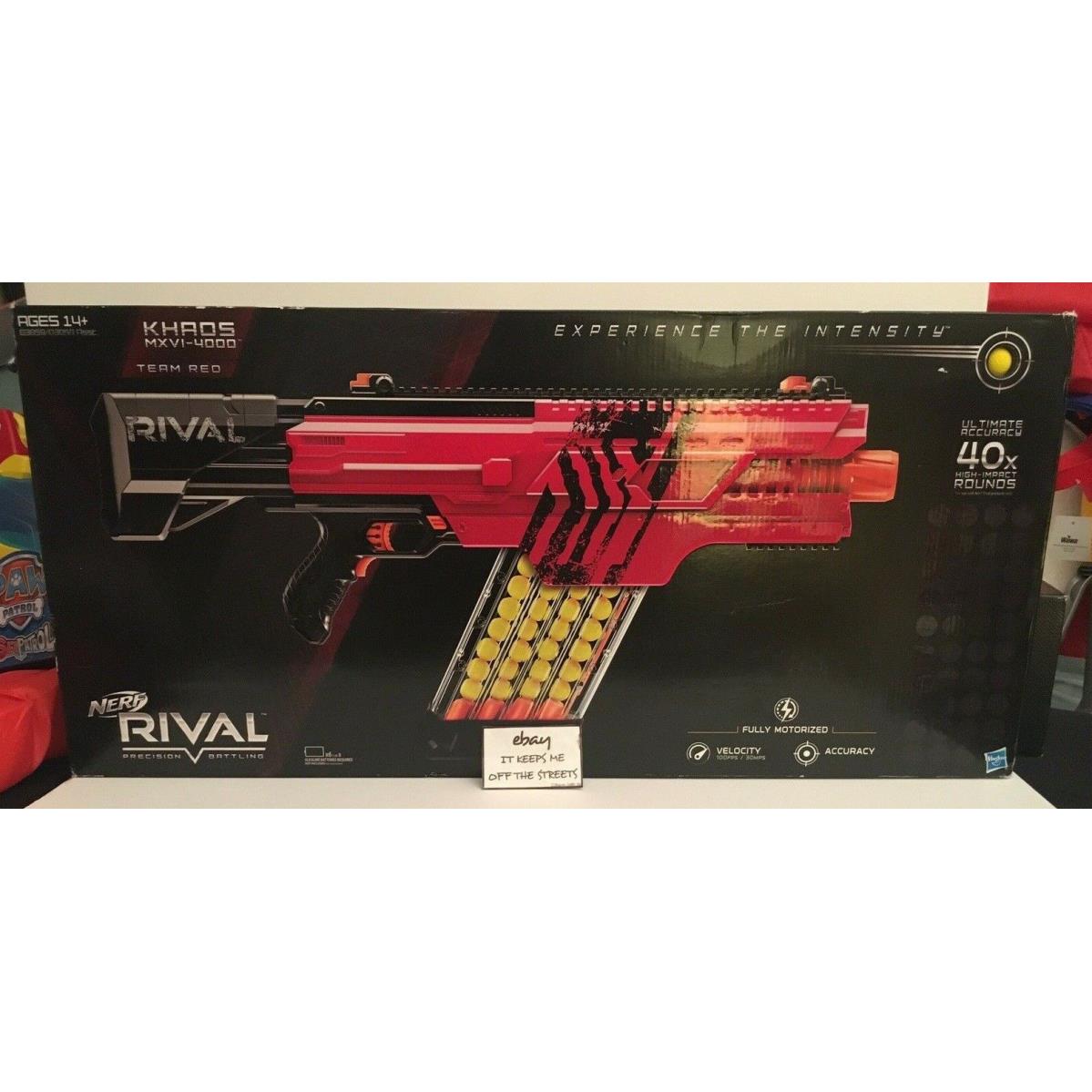 Very Rare - Nerf Rival Khaos MXVI-4000 Blaster Team Red - MY Last One