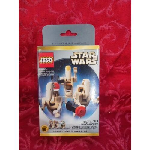 Set Lego Star Wars 3343 4 Battle Droids Minifigure 2000 Deco Gift