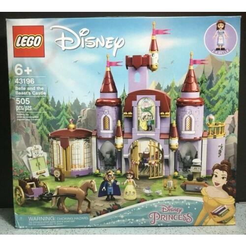 2021 Lego Disney Prince Set 43196-BELLE Beast Castle 505Pcs 3FIGS 1HORSE Nisb
