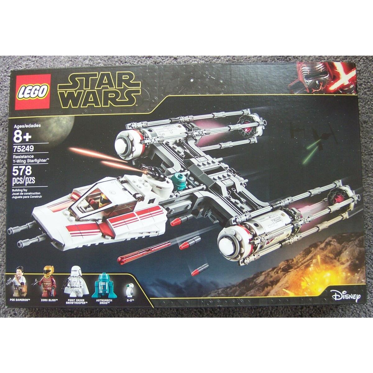 Lego Star Wars Resistance Y-wing Starfighter 75249 Set Poe Dameron D-o