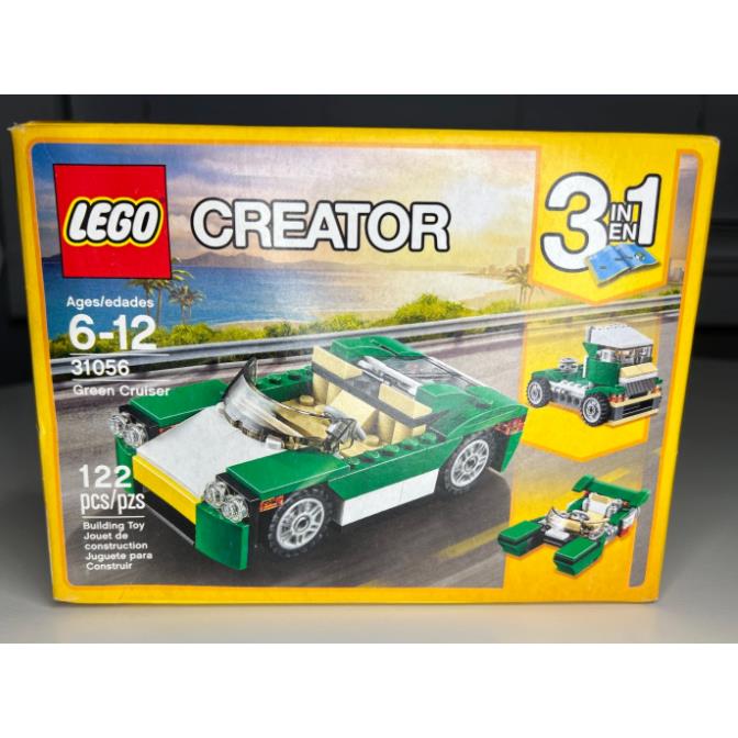 Lego Creator Green Cruiser 31056 Building Kit 122 Pcs Car Model Toy Retired Set