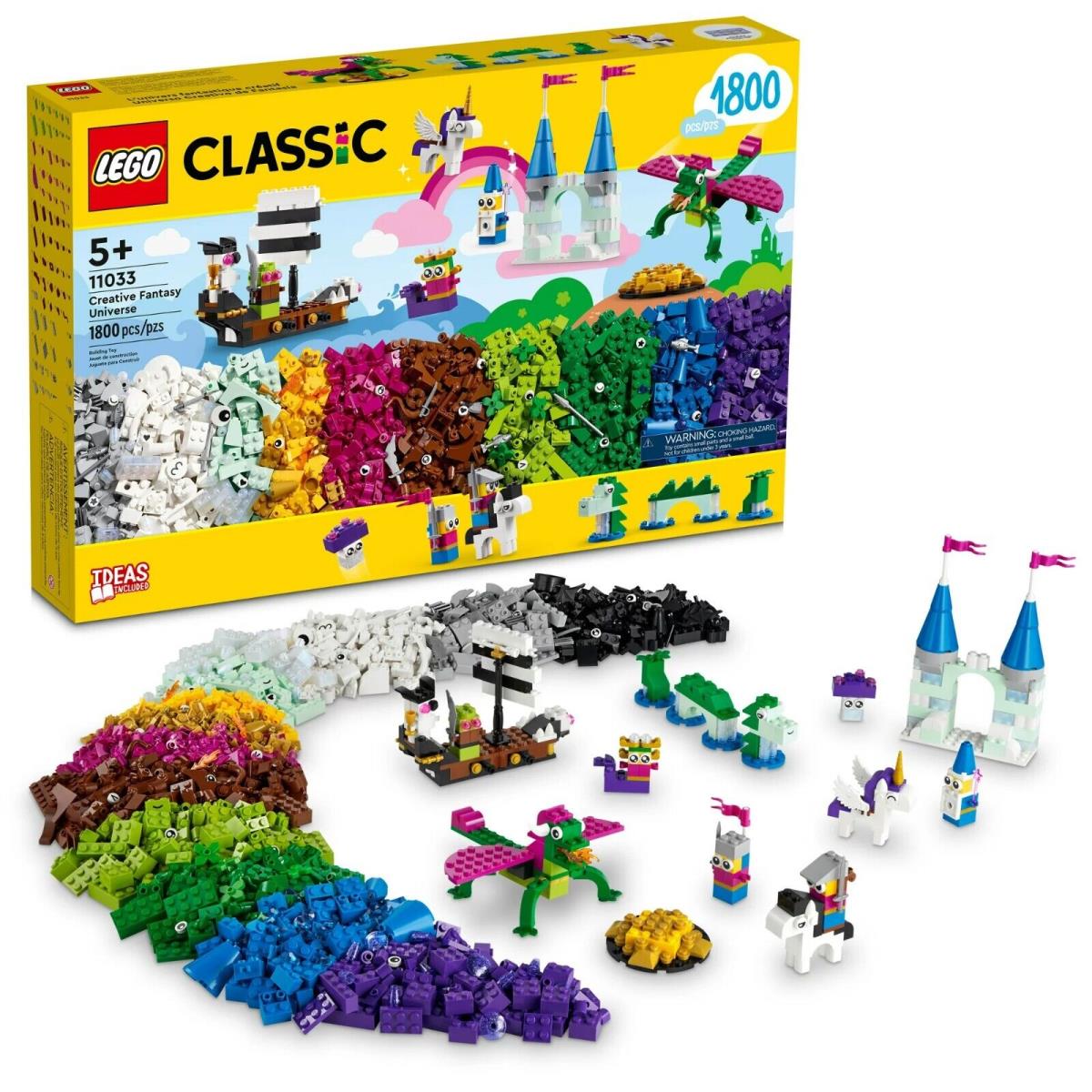 Lego Classic 11033 Creative Fantasy Universe Building Toy Playset 1800 Pcs
