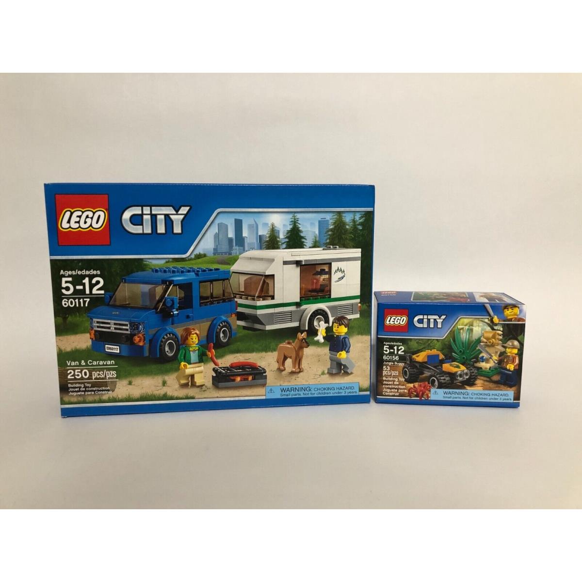 Lego City 60117 Van Caravan and 60156 Jungle Buggy - - - Retired