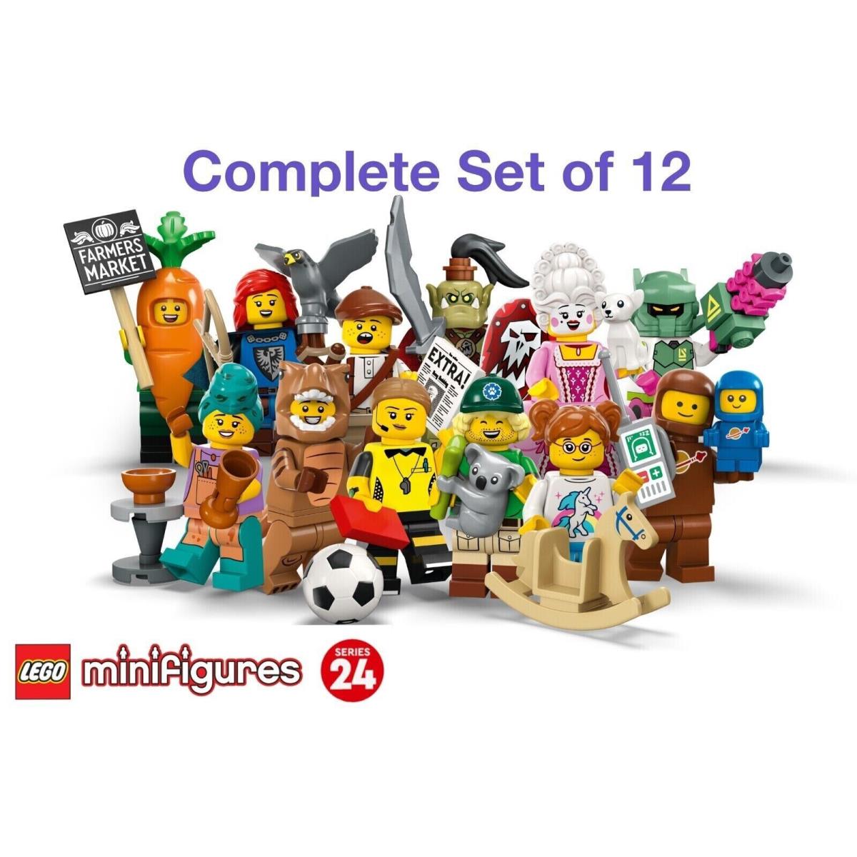 Lego Minifigures Series 24 71037 - Complete Set of 12 -new - Ship Now
