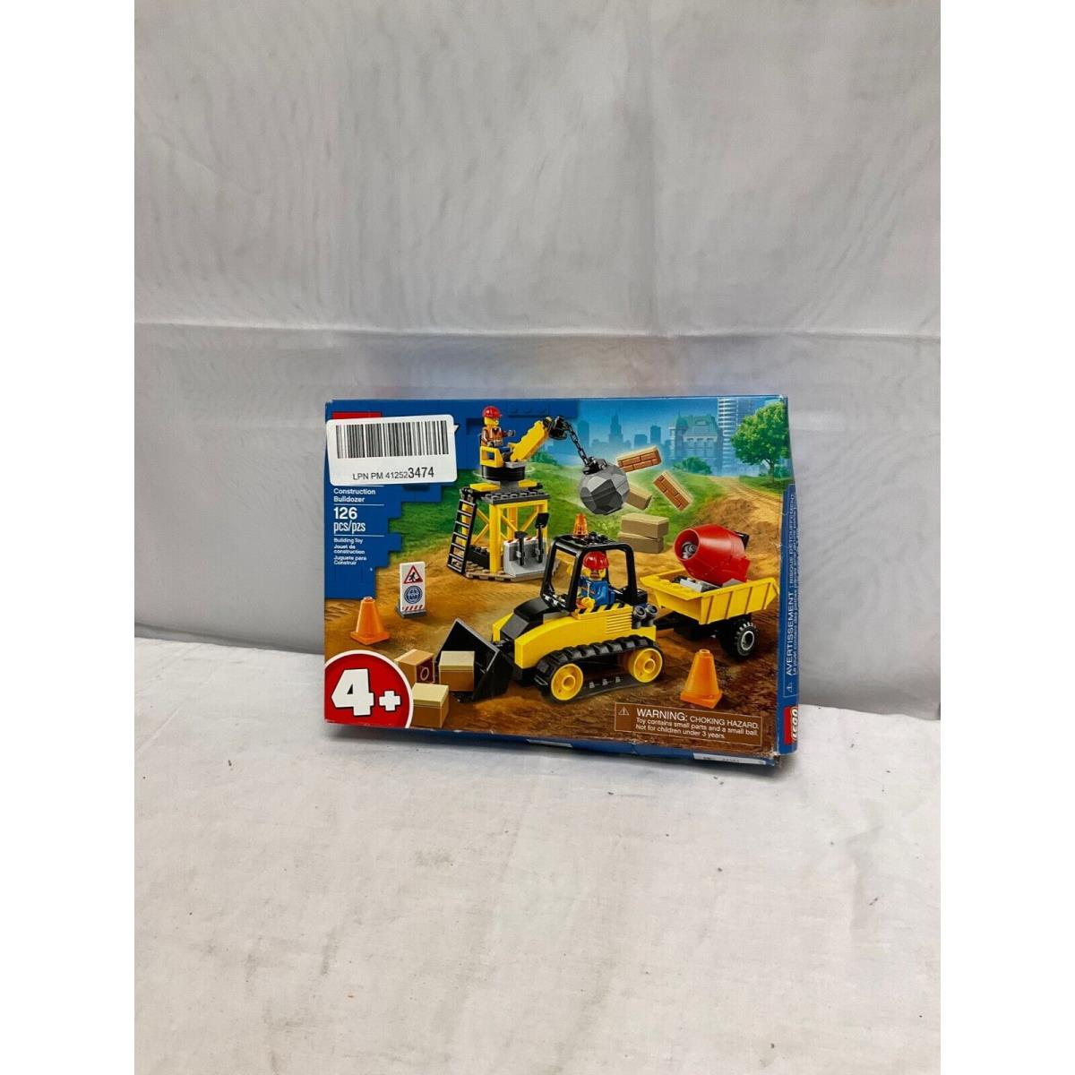 Lego 60252 Construction Bulldozer City Great Vehicles 126 Pcs Building Kit