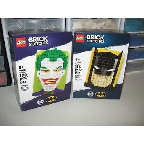 Lego Batman and The Joker Sketches Both