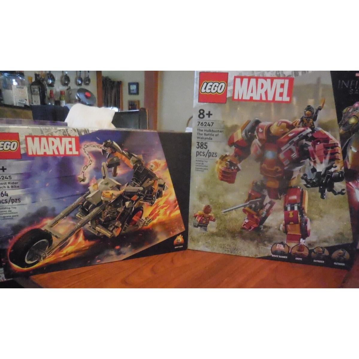 2-LEGO Marvel Infinity Saga Ghost Rider The Hulkbuster 76245 76247